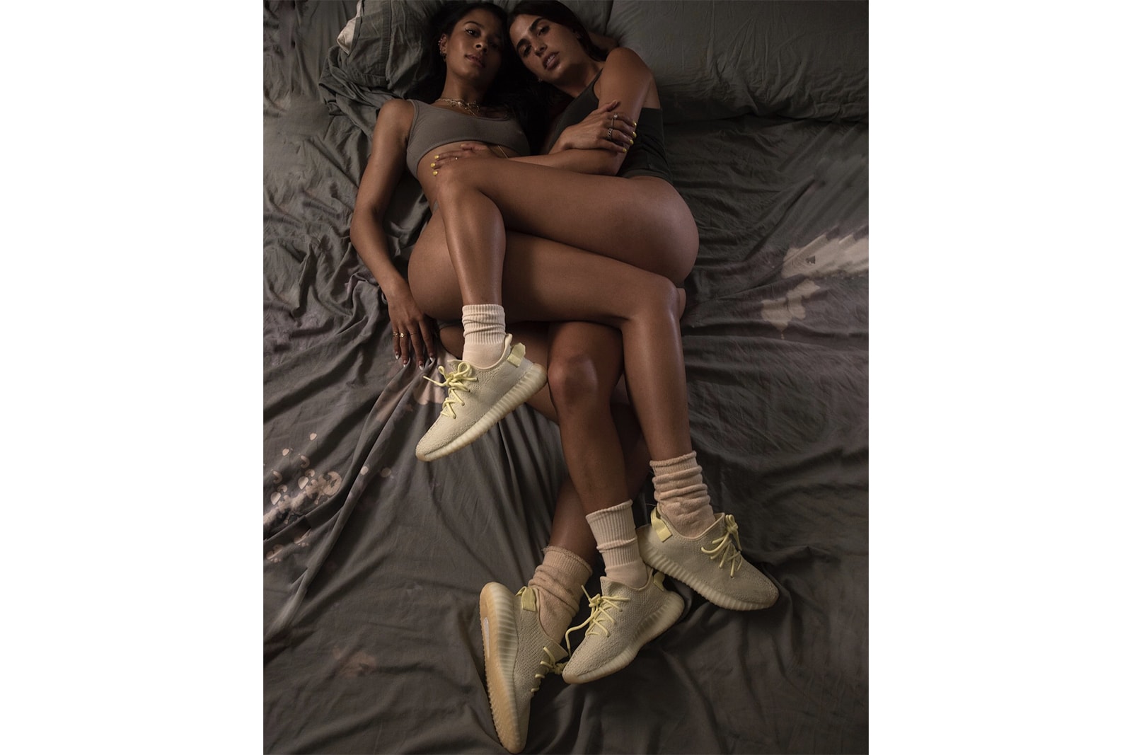 YEEZY Campaign Kim Kardashian West Brad Hall Teaser Richard Kern Photography Ibn Jasper 350 BOOST V2 Butter Imagery Kanye West Sneaker Footwear