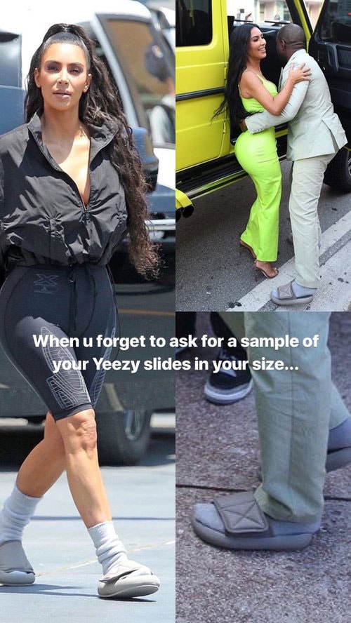 diet prada yeezy kanye west feet sandal slides yeezy instagram story inspiration artwork design