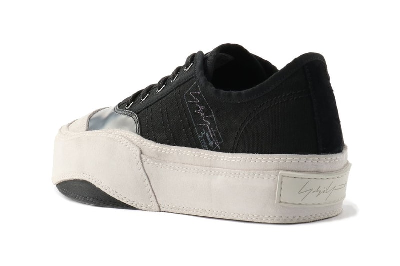 Yohji Yamamoto adidas fw18 matchcourt low Japan sneaker shoes footwear mainline collection fall winter 2018 tan beige black leather suede august 23 runway