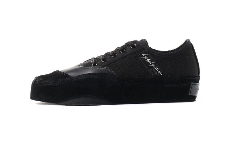 Yohji Yamamoto adidas fw18 matchcourt low Japan sneaker shoes footwear mainline collection fall winter 2018 tan beige black leather suede august 23 runway