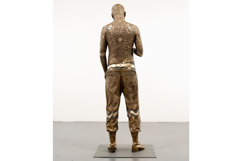 zombie boy rick genest marc quinn bronze sculpture artwork science museum london