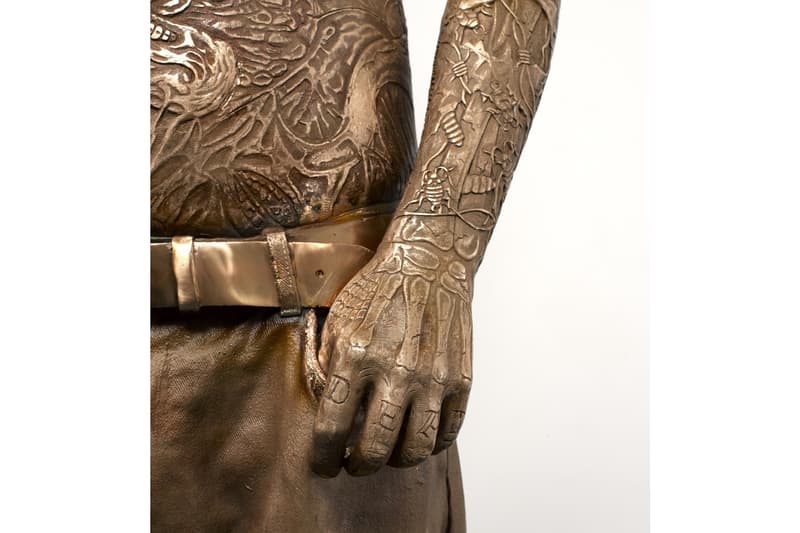 zombie boy rick genest marc quinn bronze sculpture artwork science museum london