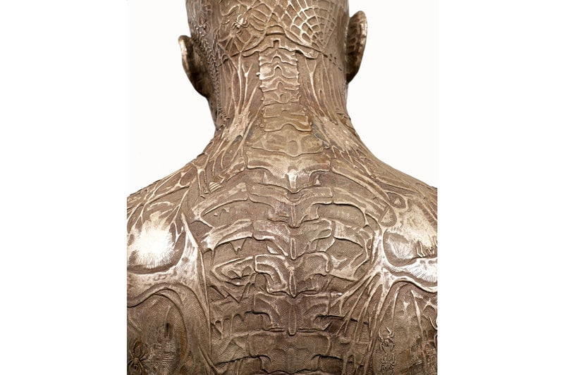 zombie boy rick genest marc quinn bronze sculpture artwork science museum london