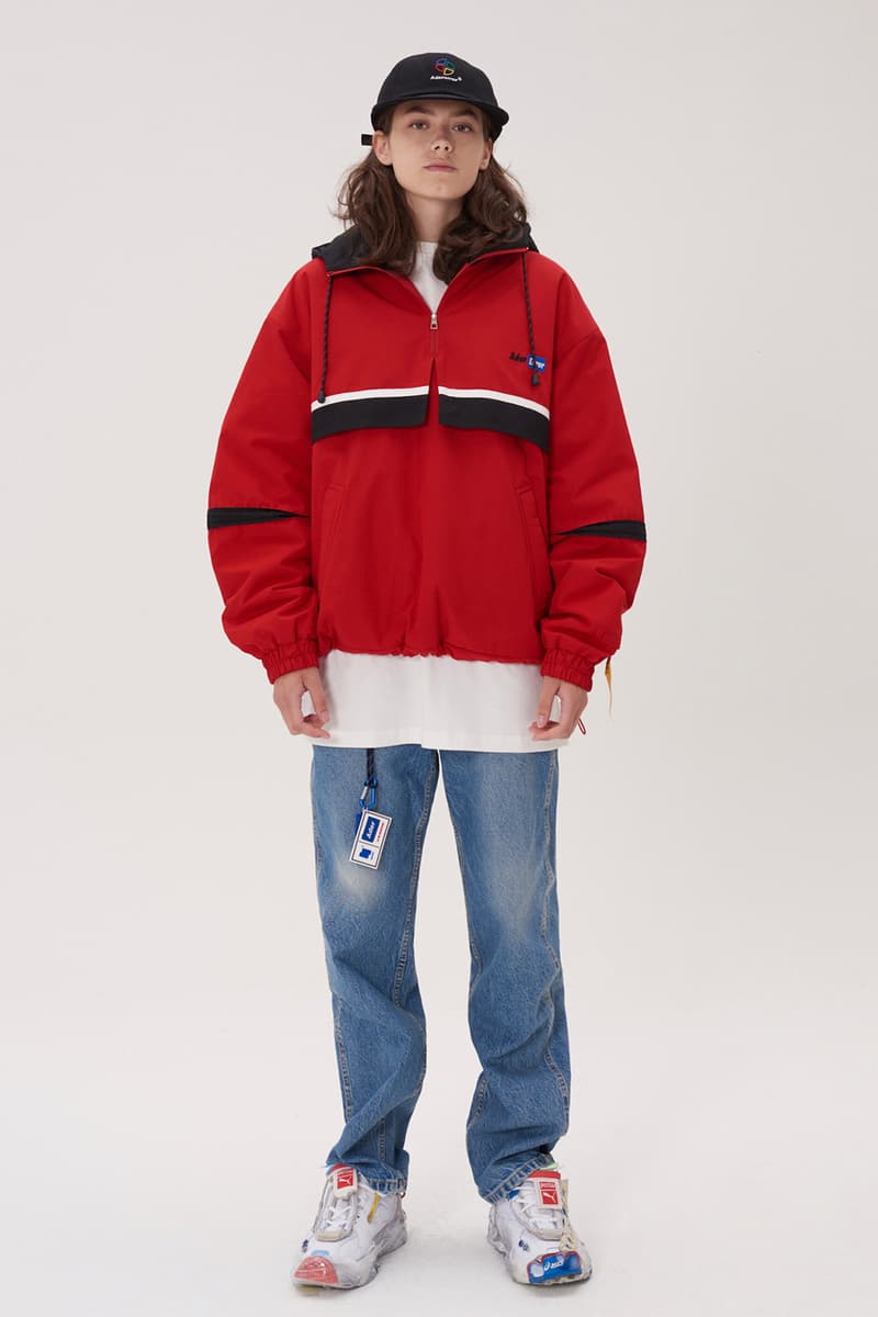 ADER error Fall Winter 2018 A WEB SPACE collection Lookbook Windows Logo hats sweaters jackets accessories scarves trousers