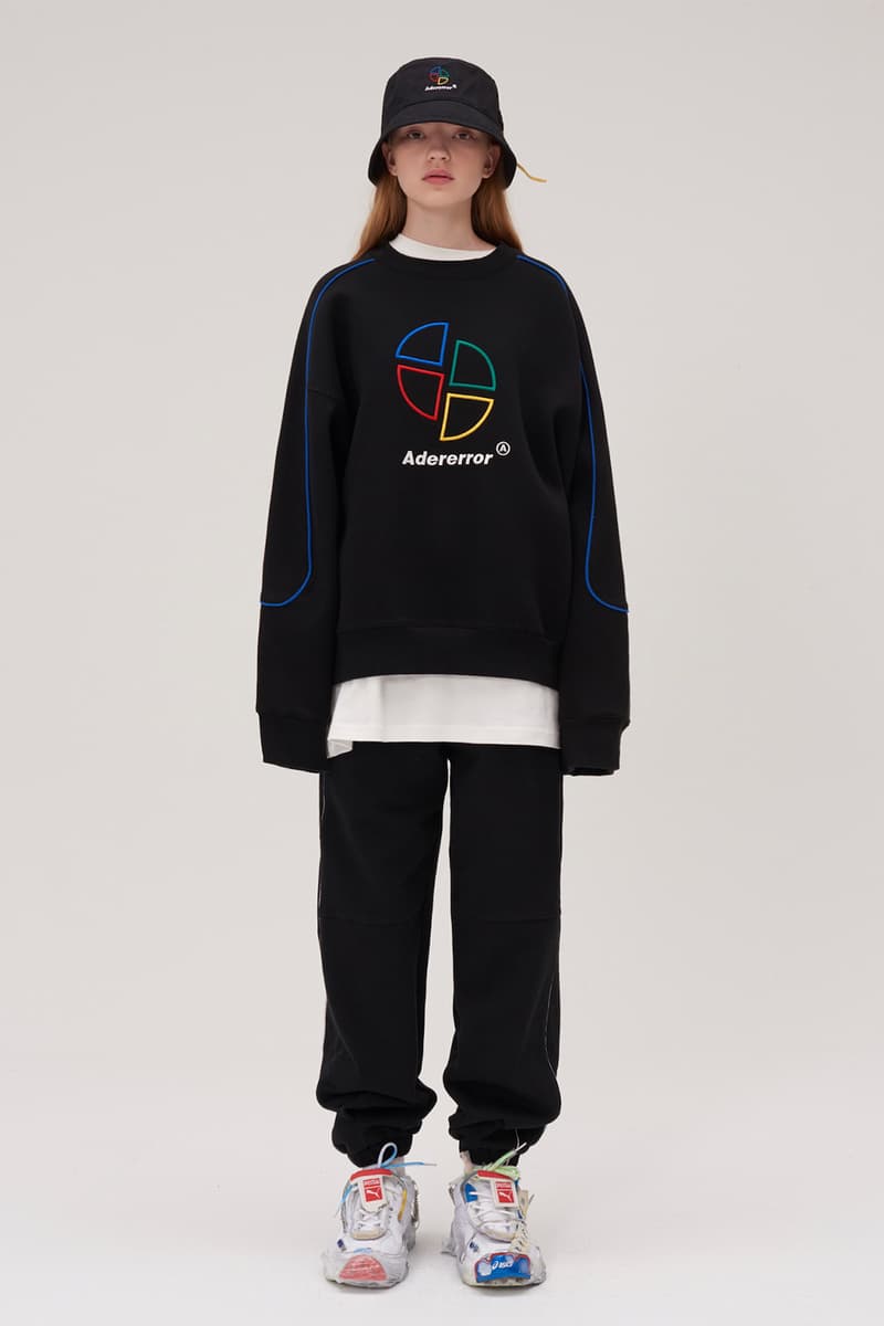 ADER error Fall Winter 2018 A WEB SPACE collection Lookbook Windows Logo hats sweaters jackets accessories scarves trousers