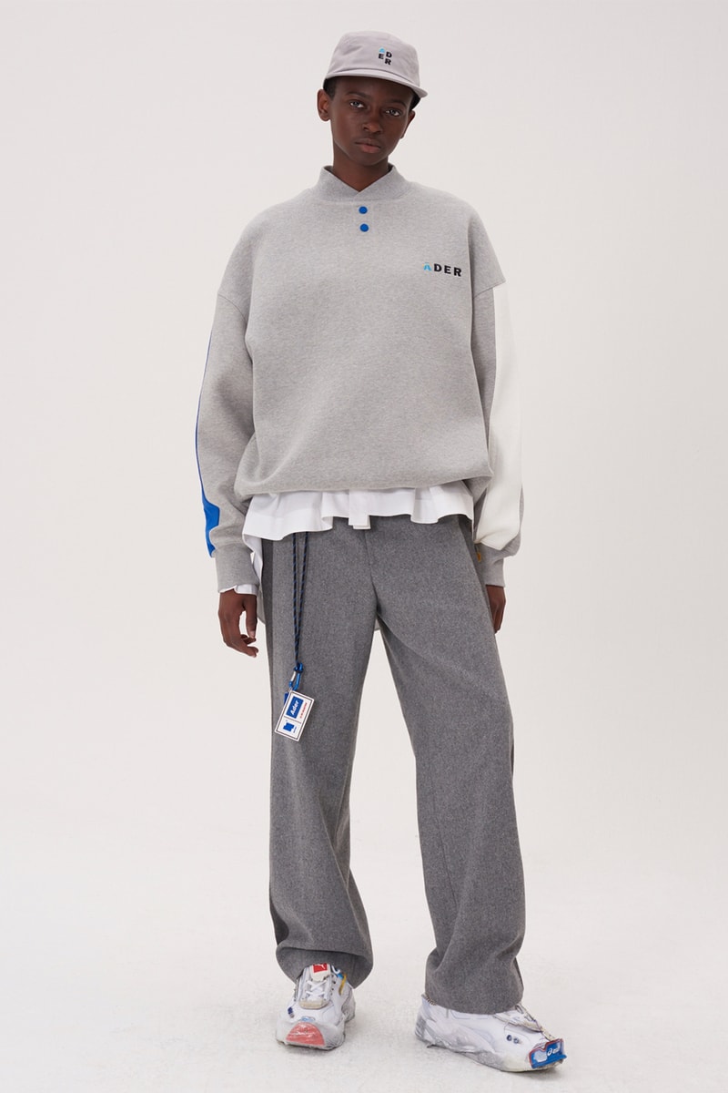 ADER error Fall Winter 2018 A WEB SPACE collection Lookbook Windows Logo hats sweaters jackets accessories scarves trousers