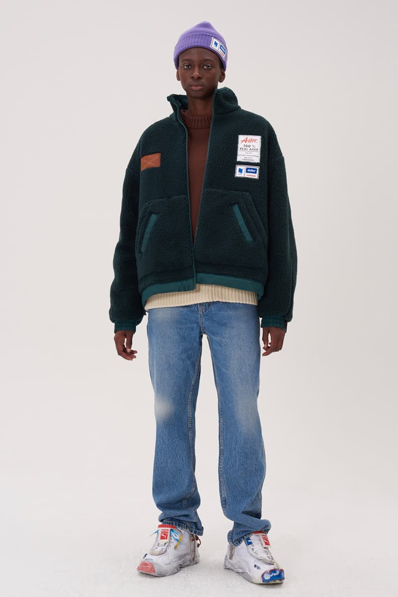 ADER error Fall Winter 2018 A WEB SPACE collection Lookbook Windows Logo hats sweaters jackets accessories scarves trousers