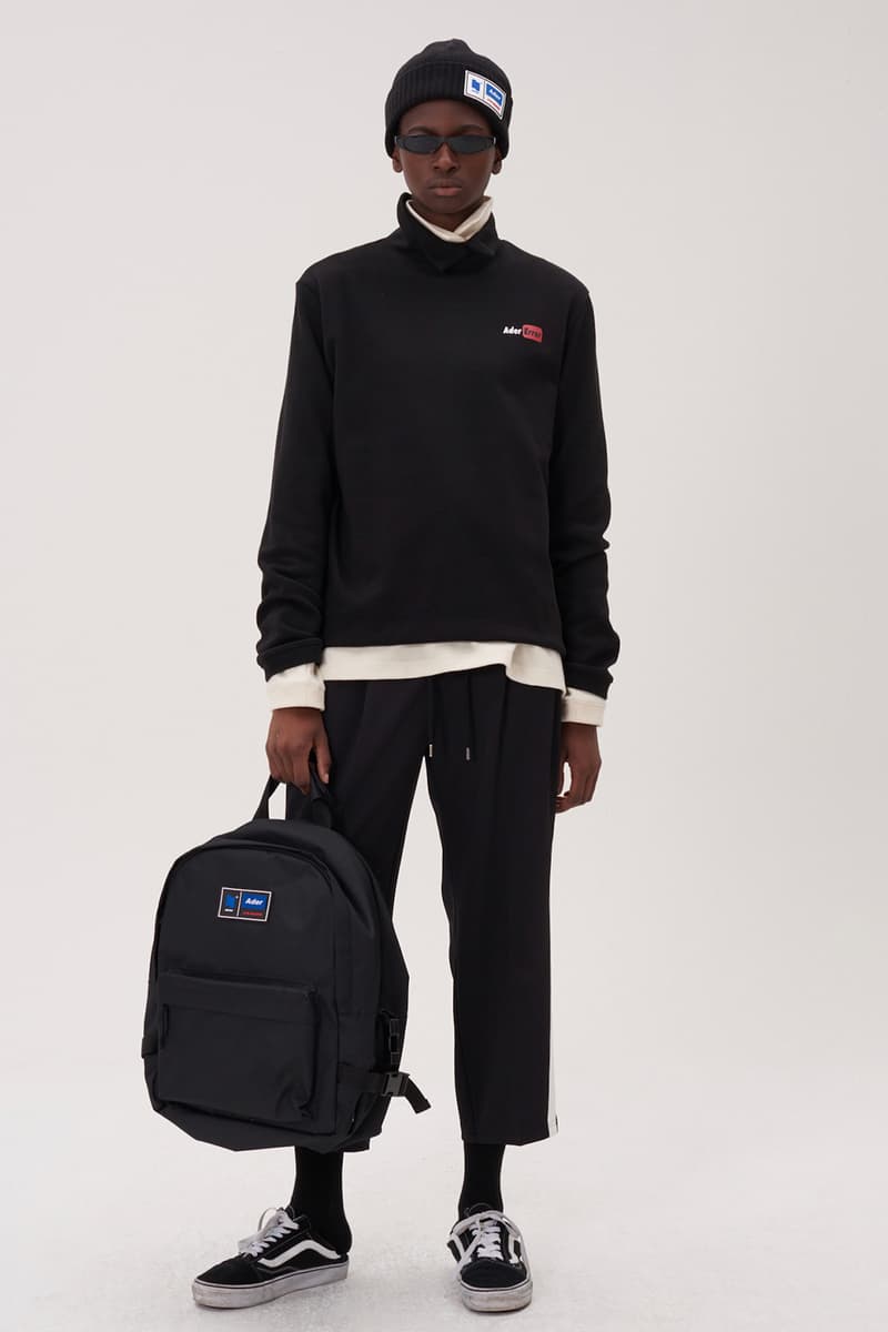 ADER error Fall Winter 2018 A WEB SPACE collection Lookbook Windows Logo hats sweaters jackets accessories scarves trousers