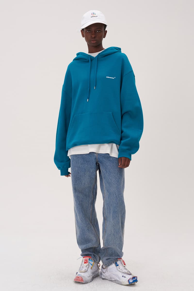 ADER error Fall Winter 2018 A WEB SPACE collection Lookbook Windows Logo hats sweaters jackets accessories scarves trousers