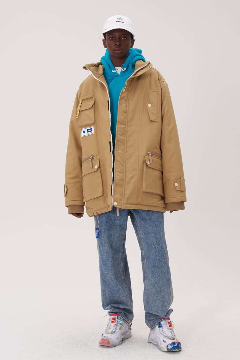 ADER error Fall Winter 2018 A WEB SPACE collection Lookbook Windows Logo hats sweaters jackets accessories scarves trousers