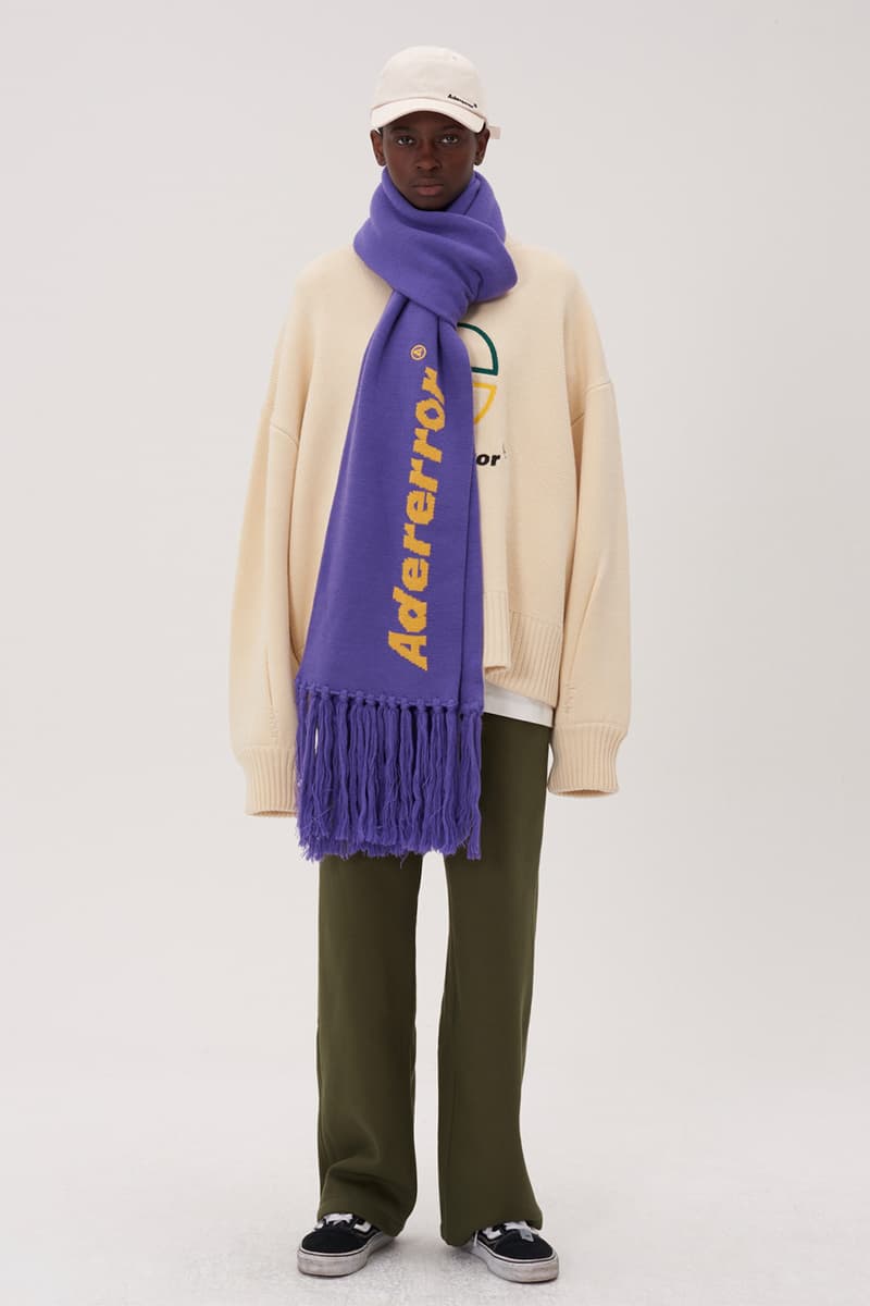 ADER error Fall Winter 2018 A WEB SPACE collection Lookbook Windows Logo hats sweaters jackets accessories scarves trousers