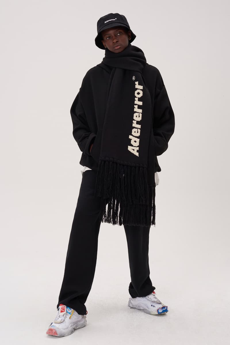 ADER error Fall Winter 2018 A WEB SPACE collection Lookbook Windows Logo hats sweaters jackets accessories scarves trousers