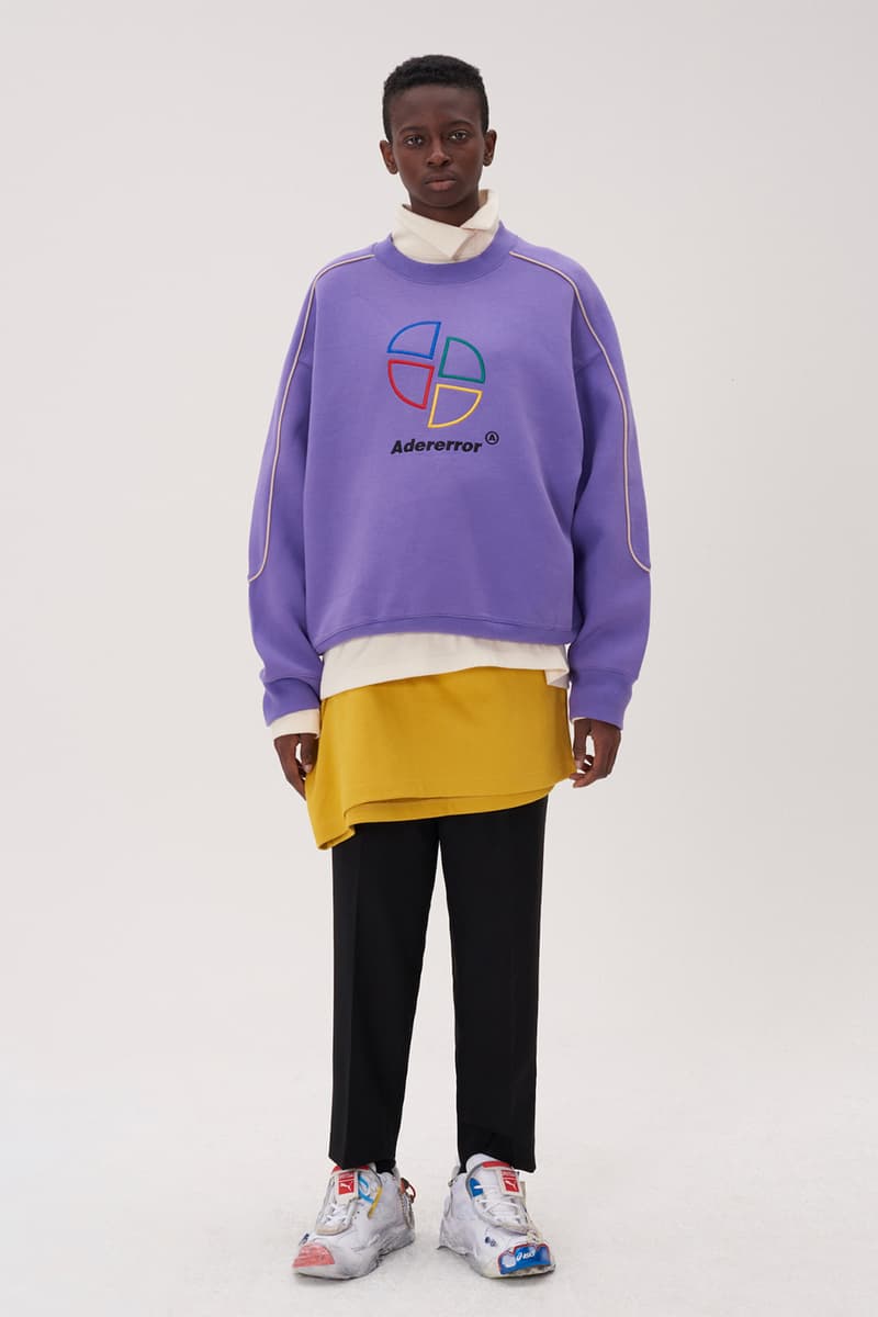 ADER error Fall Winter 2018 A WEB SPACE collection Lookbook Windows Logo hats sweaters jackets accessories scarves trousers