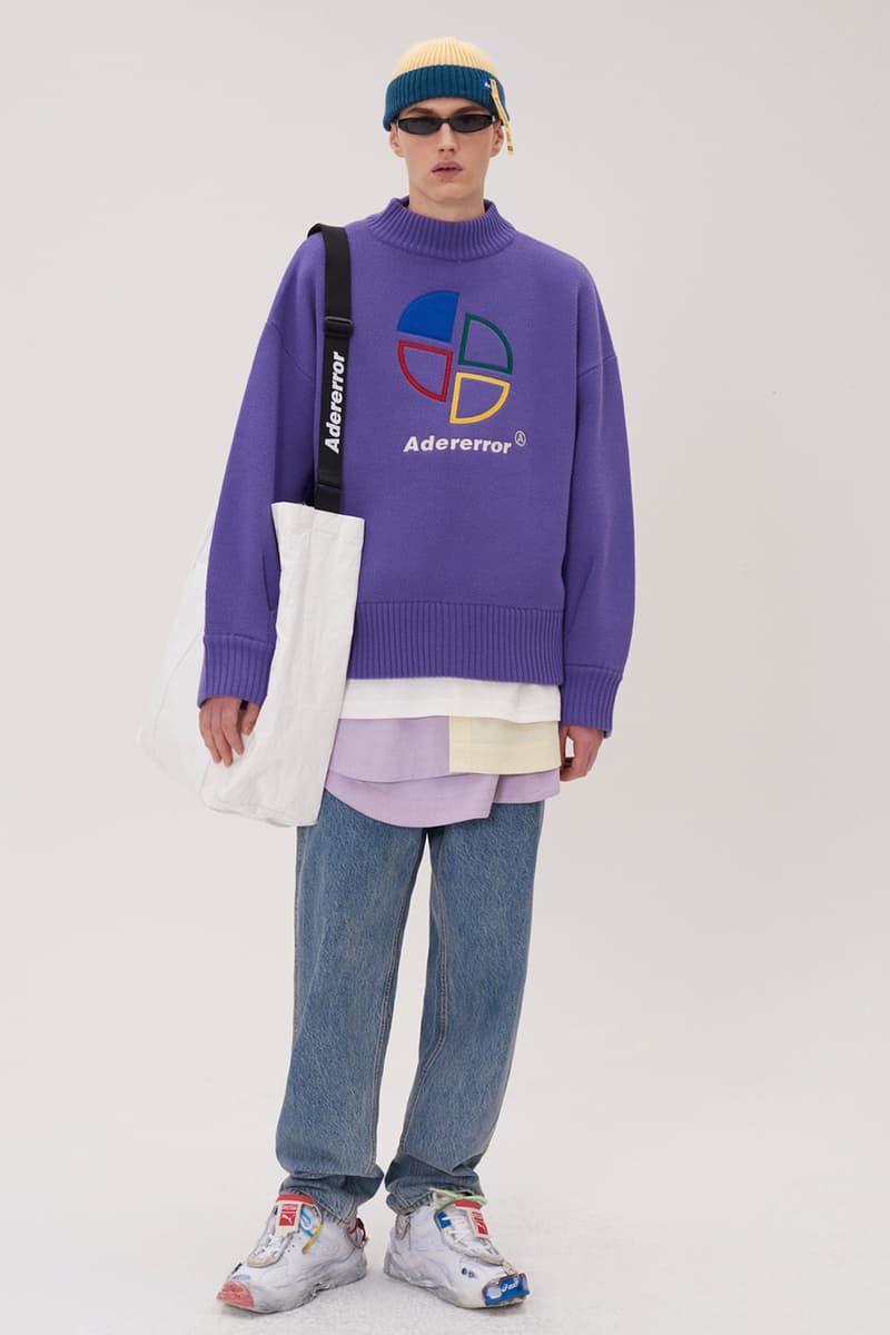 ADER error Fall Winter 2018 A WEB SPACE collection Lookbook Windows Logo hats sweaters jackets accessories scarves trousers