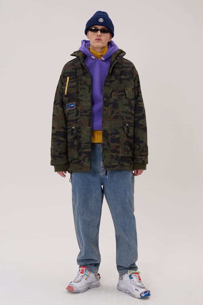 ADER error Fall Winter 2018 A WEB SPACE collection Lookbook Windows Logo hats sweaters jackets accessories scarves trousers