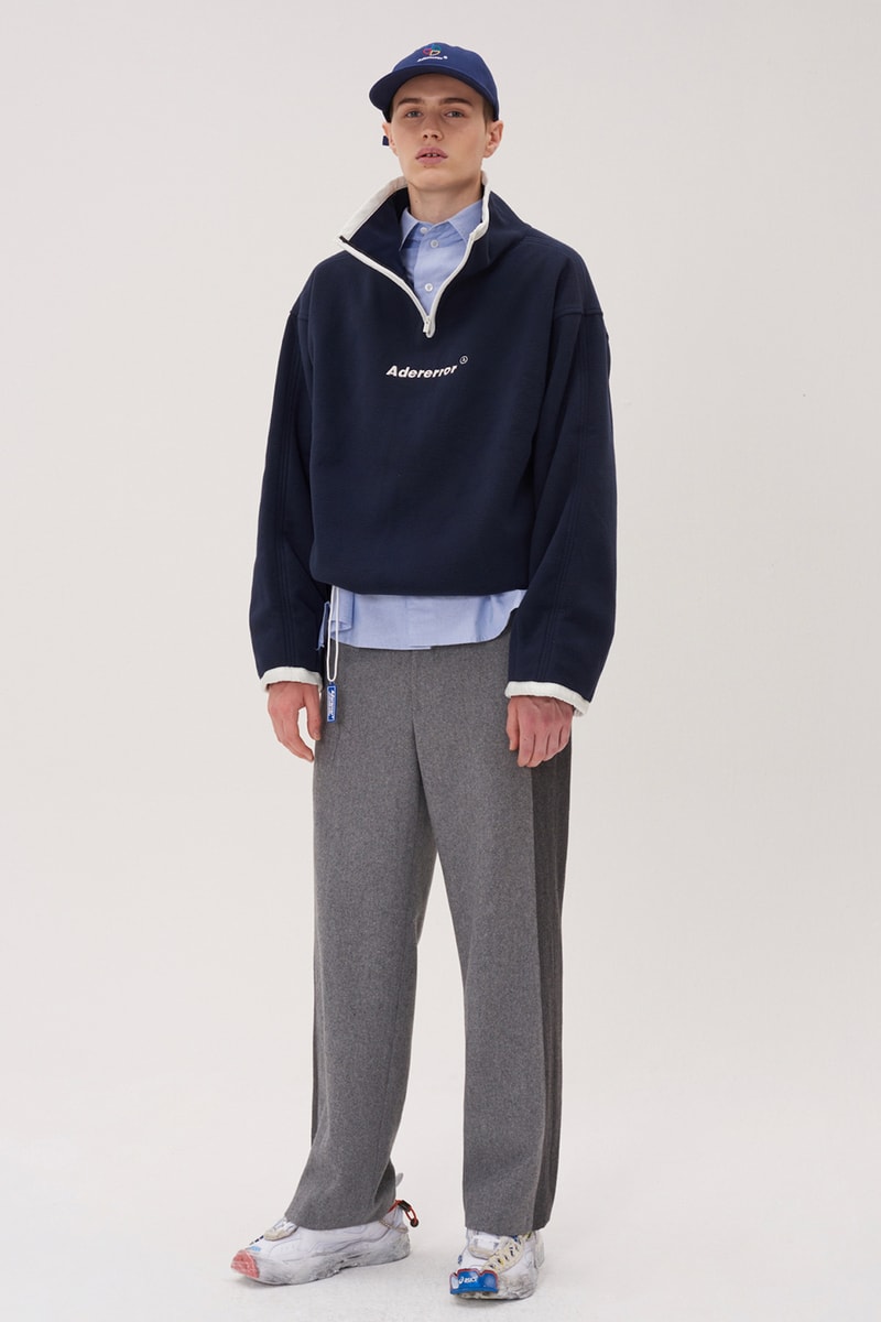 ADER error Fall Winter 2018 A WEB SPACE collection Lookbook Windows Logo hats sweaters jackets accessories scarves trousers