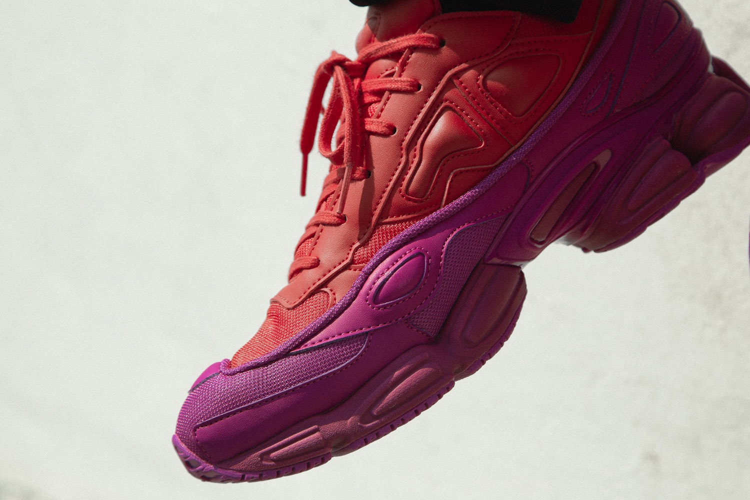 adidas by raf simons ozweego on foot look hbx pink purple