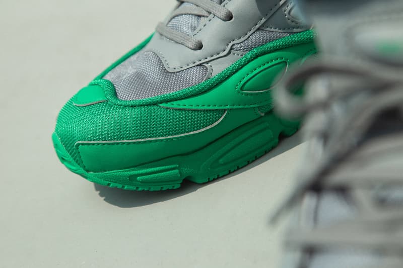 adidas by raf simons ozweego on foot look hbx green grey