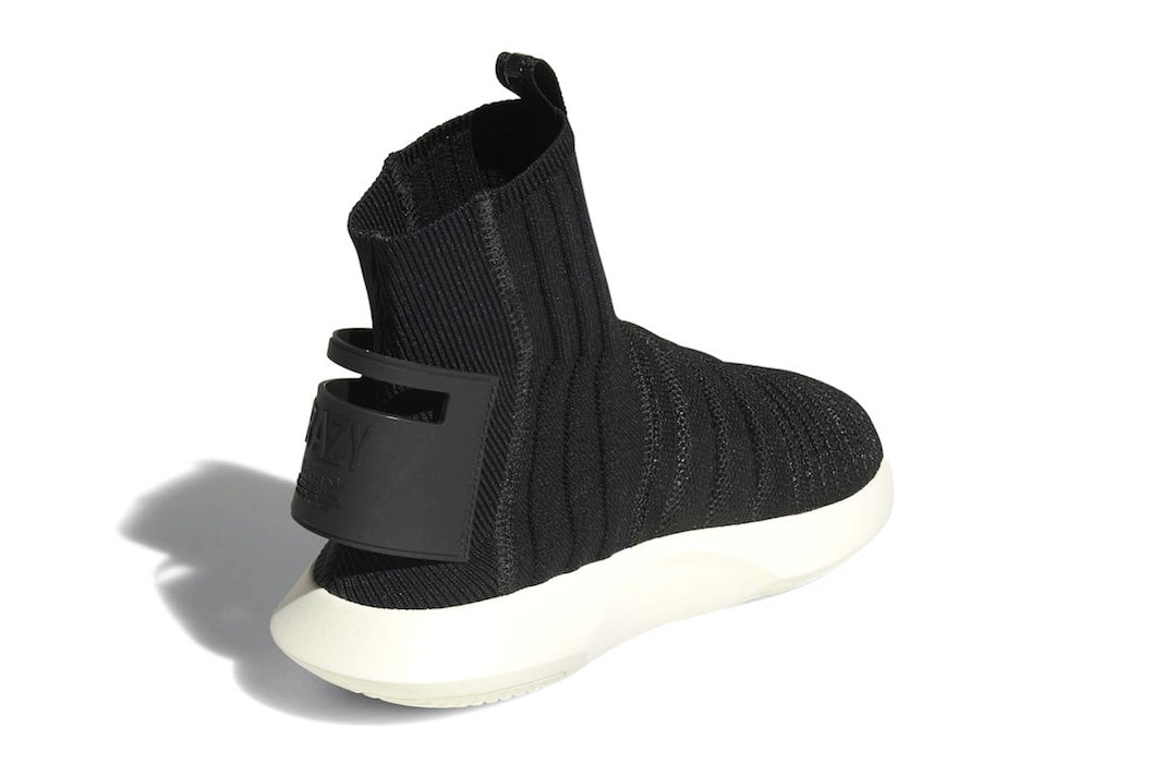 adidas crazy 1 adv primeknit sock core black white 2018 october footwear