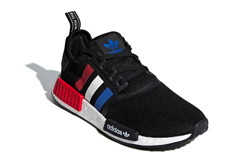 adidas NMD R1 black red white blue release info sneakers