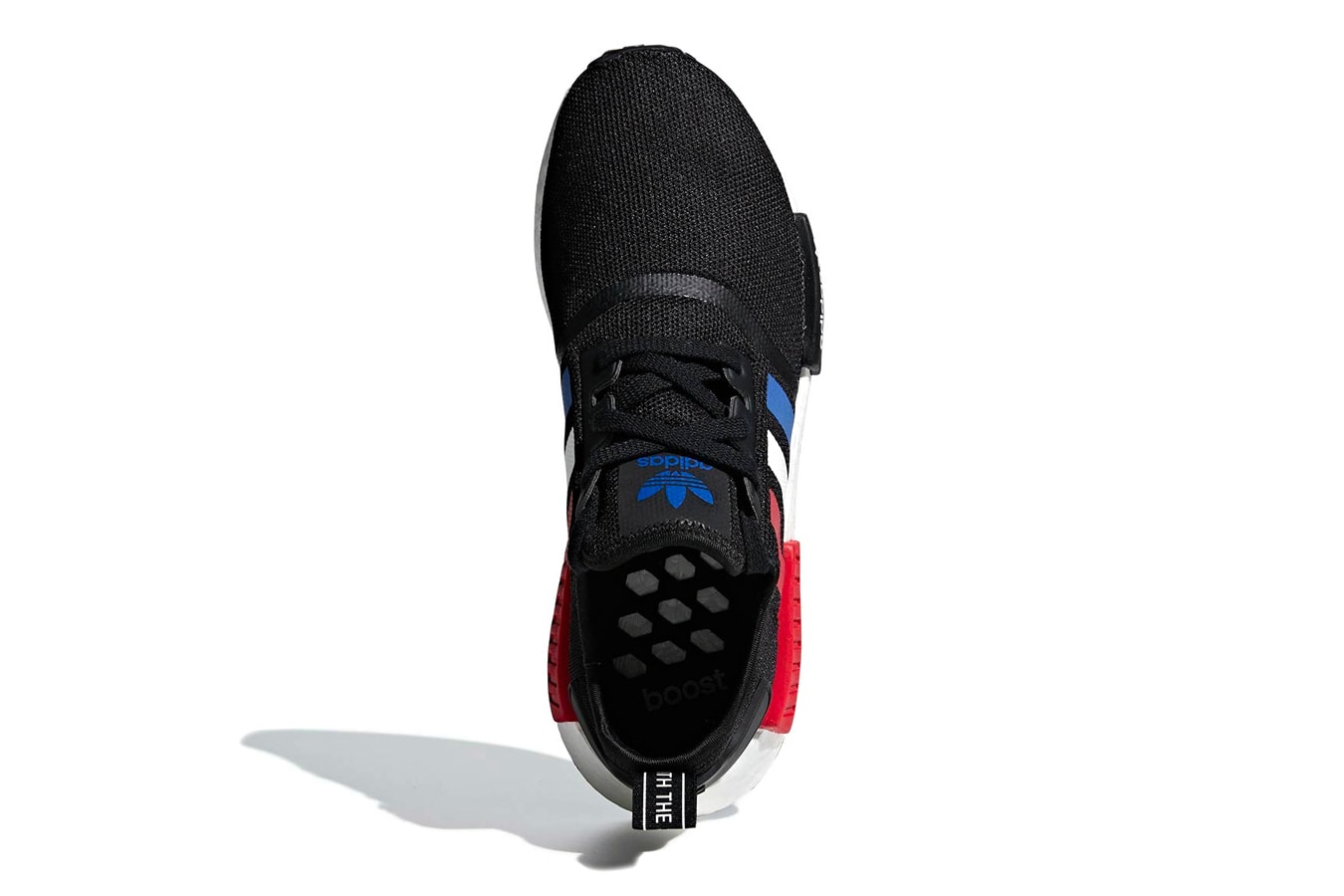adidas NMD R1 black red white blue release info sneakers