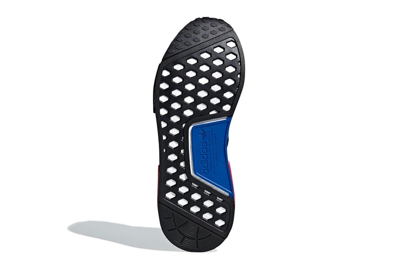 adidas NMD R1 black red white blue release info sneakers