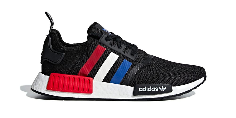nmd r1 black red and blue
