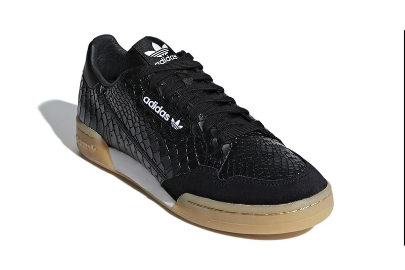adidas Originals Continental 80 Rascal Snakeskin Black White Faux Leather Luxe Upgrade YEEZY Powerphase sneaker footwear trainer release information details