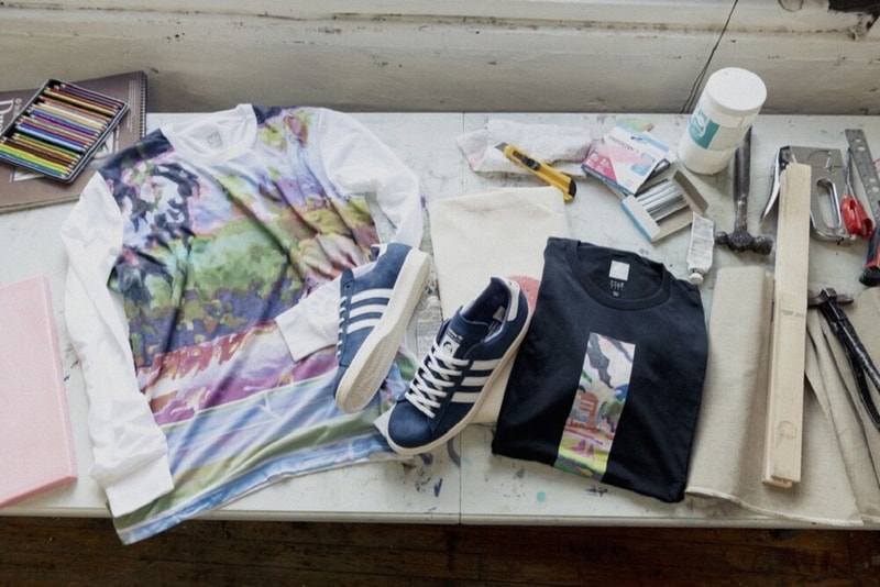 adidas skateboarding brian lotti campus 80s respect your roots sneakers shoes skating skate blue navy white 2018 september fall custom t shirts art artwork long short sleeve tees