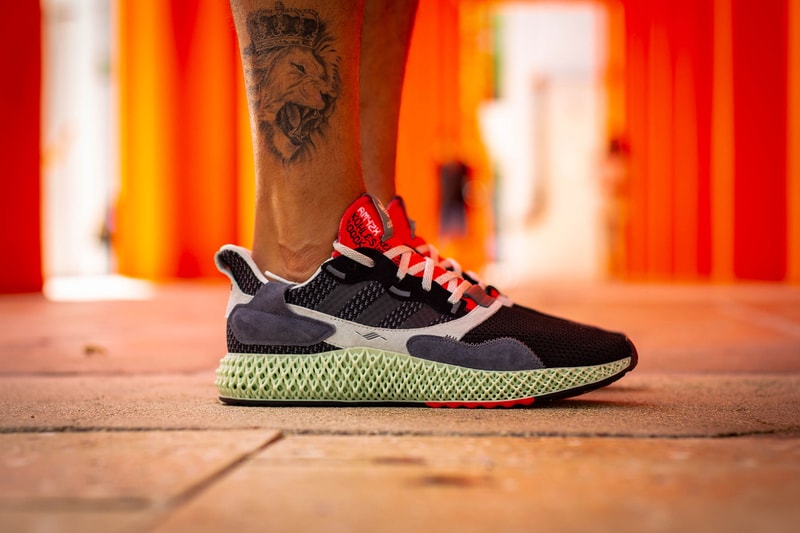 adidas torsion 4d 4000 zx first look sneaker shoe colorway red blue white black midsole on foot feet exclusive sample drop release date info sale sell buy yankeekicks