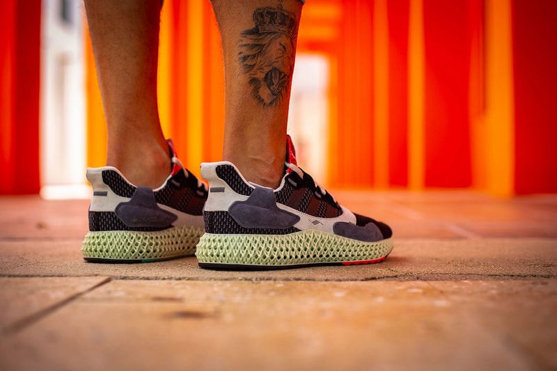 adidas torsion 4d 4000 zx first look sneaker shoe colorway red blue white black midsole on foot feet exclusive sample drop release date info sale sell buy yankeekicks