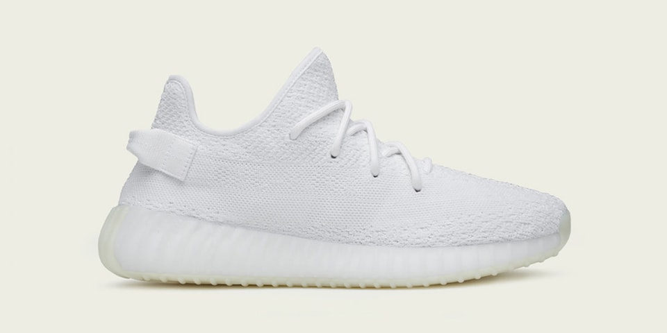 Custom Hand Painted Made To Order Adidas Yeezy Boost 350 V2 Cream/Triple  White Shoes (Men/Women)
