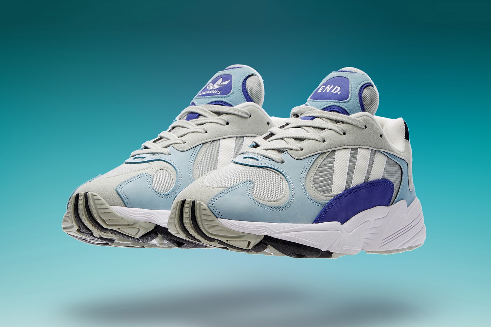 END. Clothing adidas Yung-1 Atmosphere Release Info Grey Blue Purple Chunky Runner 1990s Falcon Dorf Sneaker Trainer Shoe Details Cop Buy Purchase Register Raffle