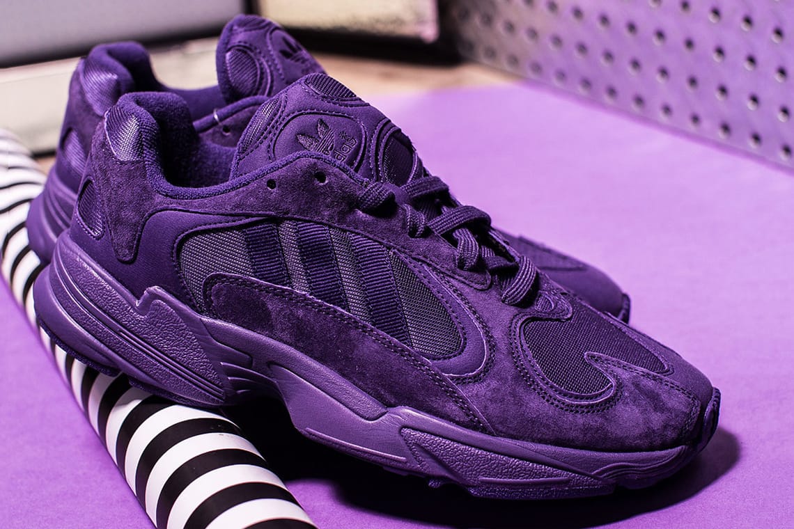 purple adidas yung 1