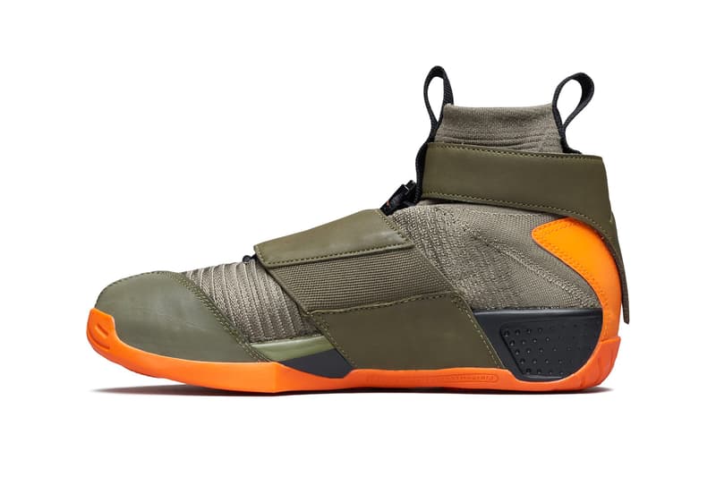 Air Jordan XX Flyknit 2018 First Look Jordan Brand Air Jordan 20 sneaker new colorway black olive gold orange release date info 