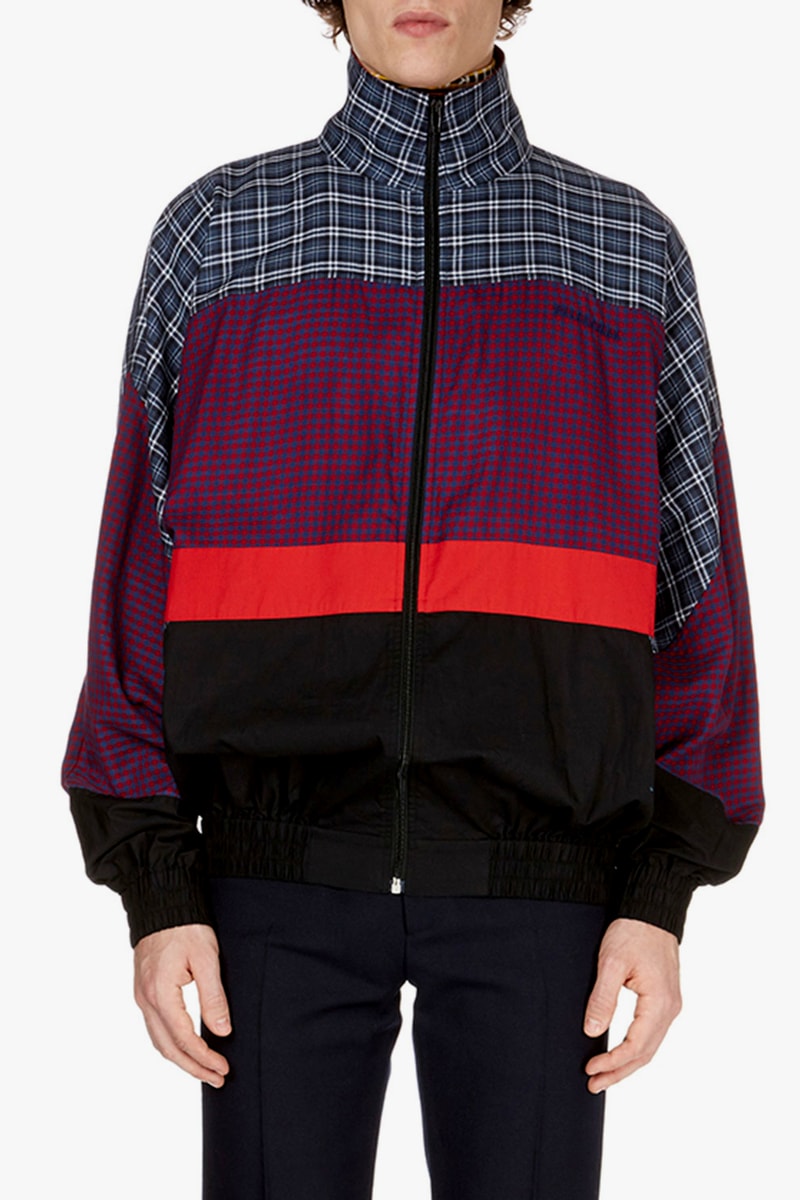 Balenciaga Pre-Fall 2018 Patch-Pattern Anorak release info demna gvasalia tartan check