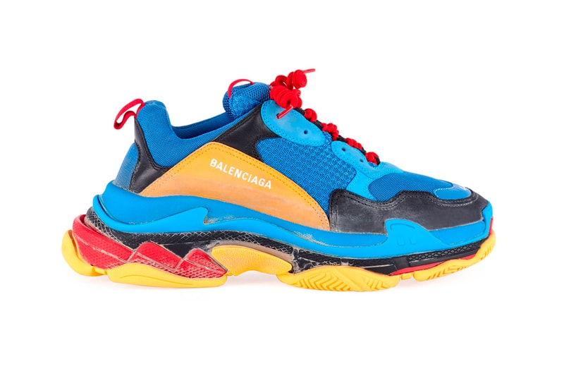 Balenciaga Triple S Blue Orange black yellow red release info sneakers