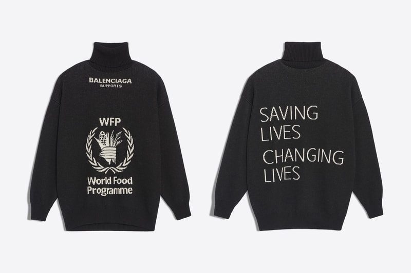 Balenciaga The World Food Programme Capsule collection fall winter 2018 united nations release info