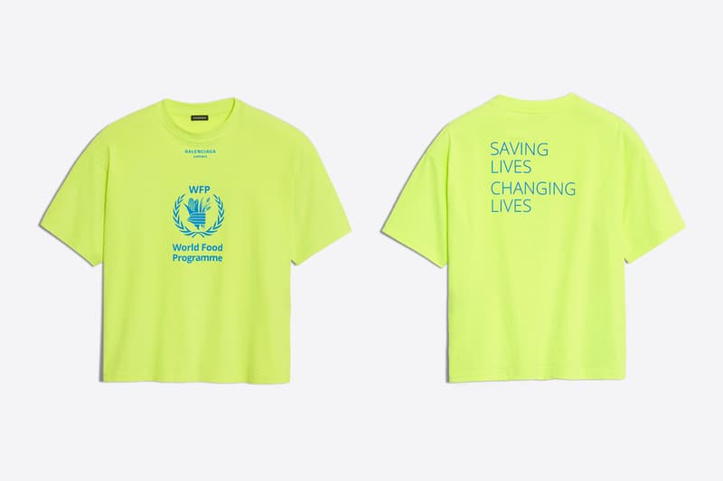 Balenciaga The World Food Programme Capsule collection fall winter 2018 united nations release info