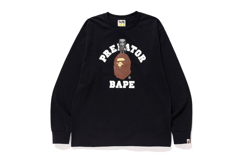 BAPE x Predator Collaboration fall winter 2018 a bathing ape white black shirts hoodies sweaters