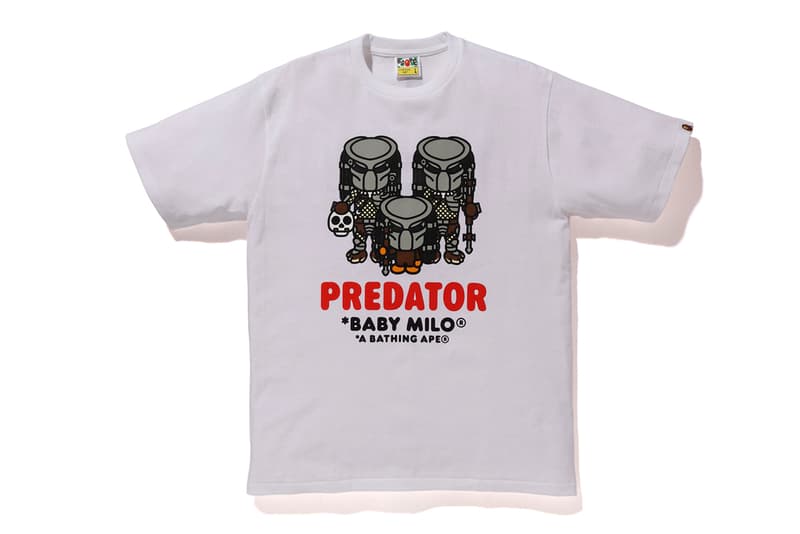 BAPE x Predator Collaboration fall winter 2018 a bathing ape white black shirts hoodies sweaters