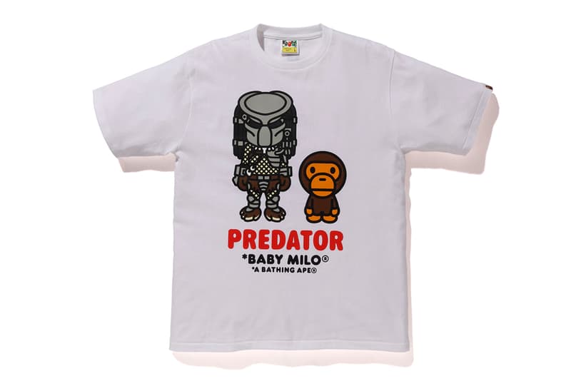 BAPE x Predator Collaboration fall winter 2018 a bathing ape white black shirts hoodies sweaters