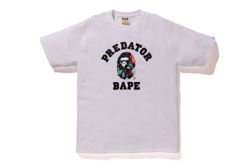 BAPE x Predator Collaboration fall winter 2018 a bathing ape white black shirts hoodies sweaters