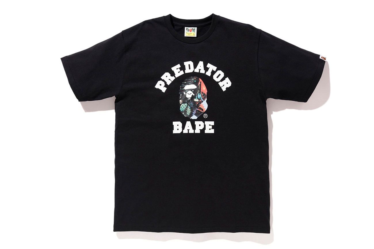 BAPE x Predator Collaboration fall winter 2018 a bathing ape white black shirts hoodies sweaters