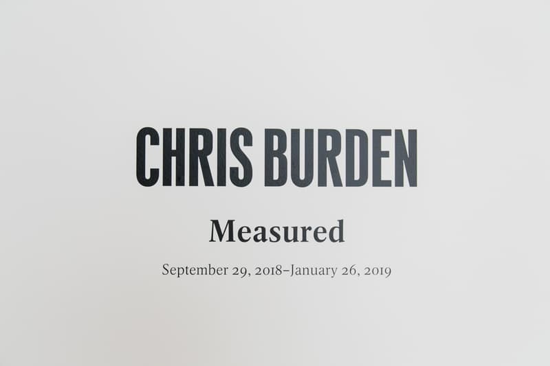 Chris Burden Measured Exhibit Exhibition Inside Look Gagosian London Britannia Street Art Design