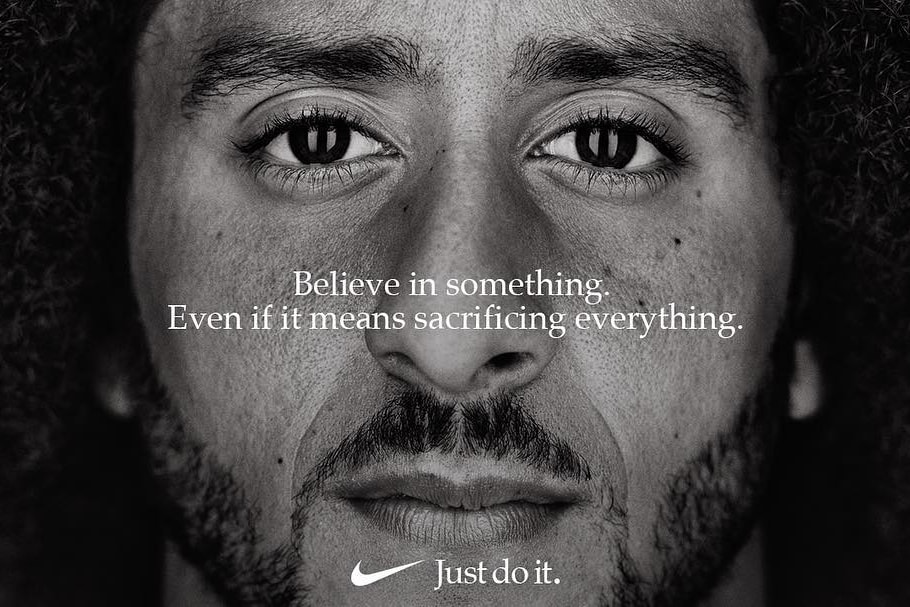 Colin Kaepernick for Nike "Just Do It" Campaign believe in something donald trump kneeling