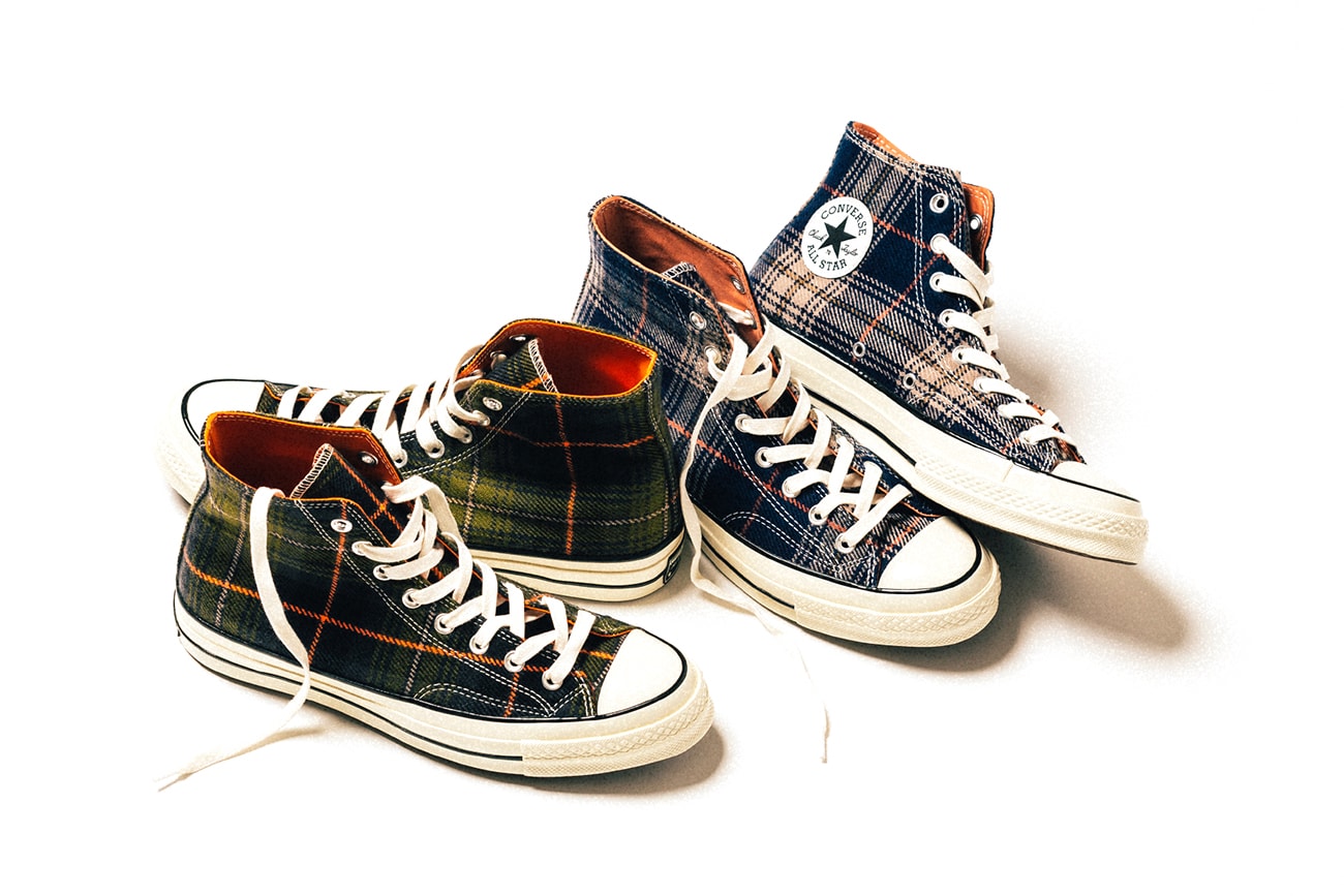 Converse Chuck Taylor All Star 70 Hi Plaid Pack olive burgundy navy black wool release info