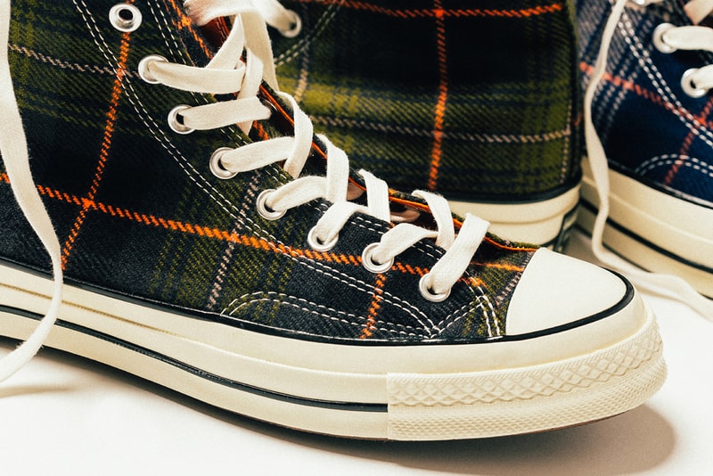 Converse Chuck Taylor All Star 70 Hi Plaid Pack olive burgundy navy black wool release info
