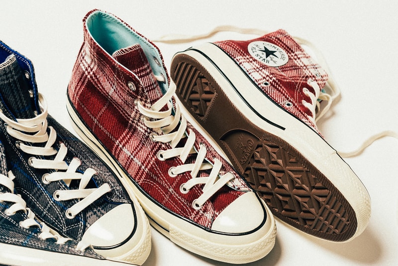 Converse Chuck Taylor All Star 70 Hi Plaid Pack olive burgundy navy black wool release info