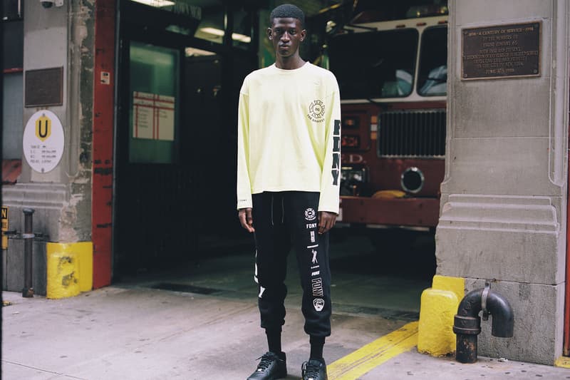 danielle guizio fdny new york city fire department collaboration sweatsuit sweater hoodie tee shirt print logo sweatpants print exclusive collaboration drop release date info charity foundation new york fashion week Micaiah Carter